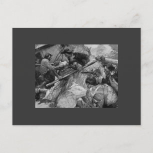 Pirate Battle Postcard