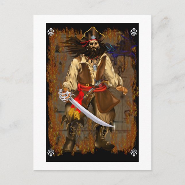 Pirate-Big and Bad Postcard (Front)