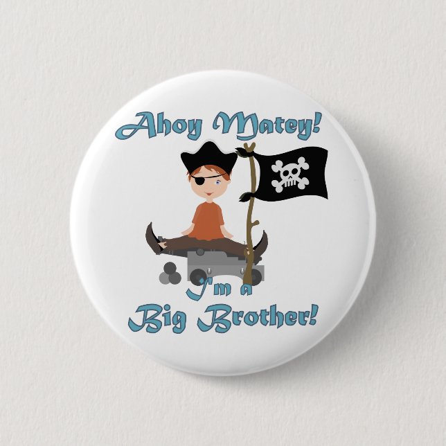 Pirate Big Brother 2 Inch Round Button (Front)