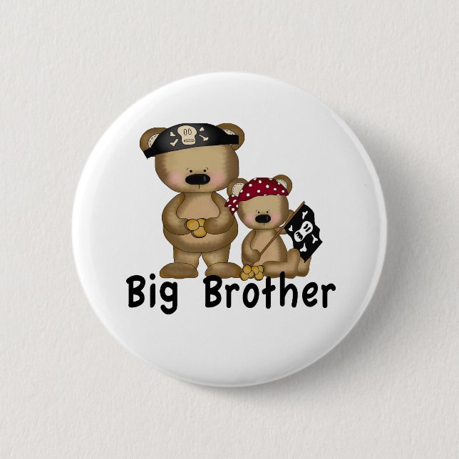 Pirate Big Brother 2 Inch Round Button (Front)