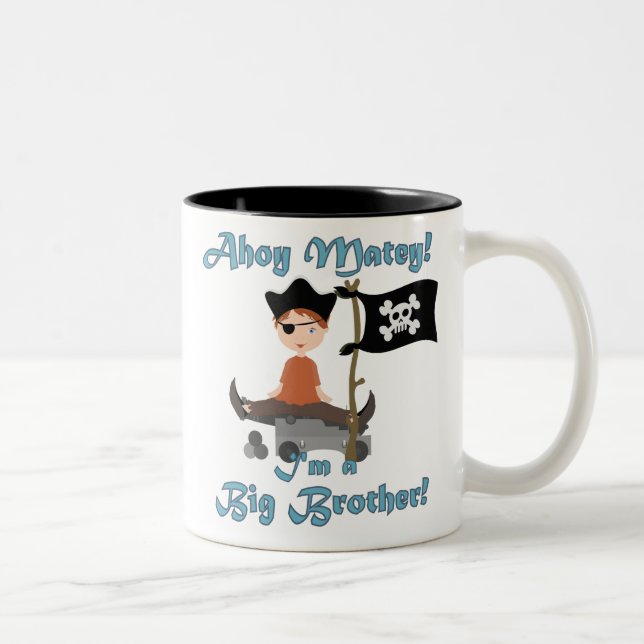 Pirate Big Brother Two-Tone Coffee Mug (Right)