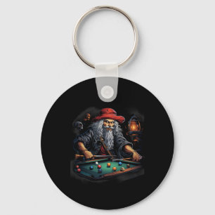 Pirate Billiards Pool Player Buccaneer Sports Keychain