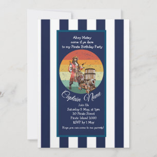 Pirate Birthday Adventure Invitation