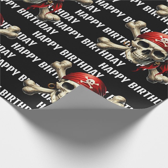 Pirate Birthday Adventure Wrapping Paper (Corner)