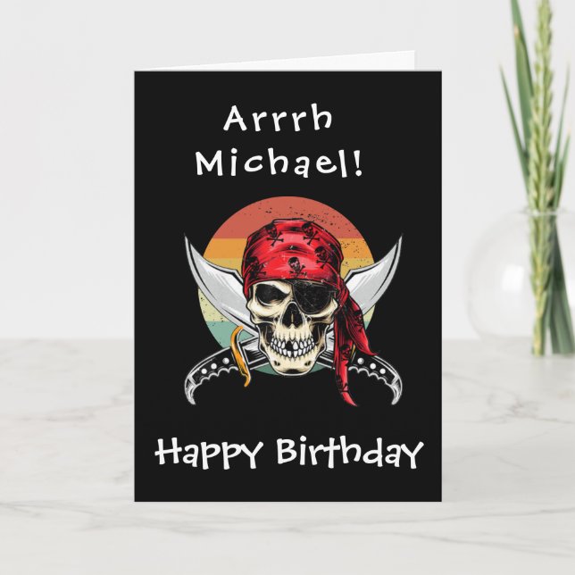 Pirate Birthday Card (Front)