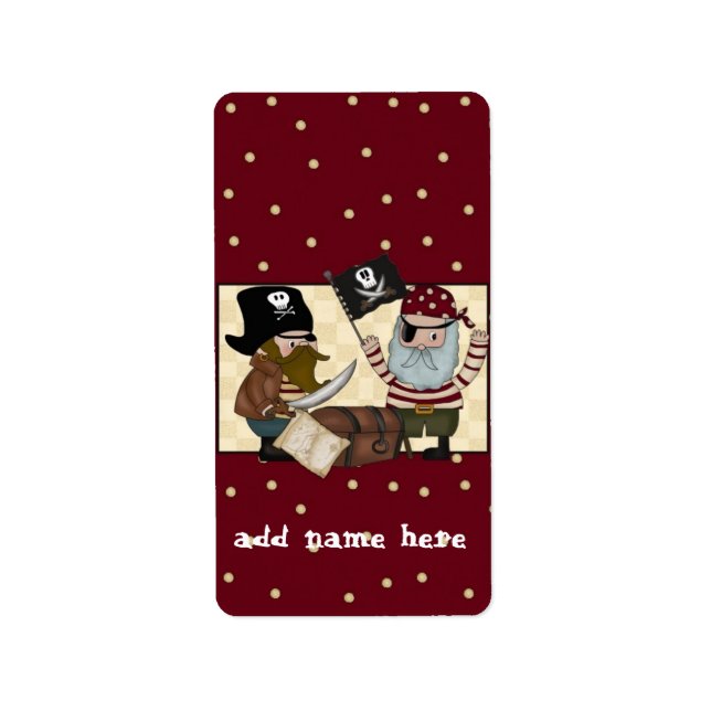 Pirate Birthday Hershey Mini Candy Wrapper Labels (Front)