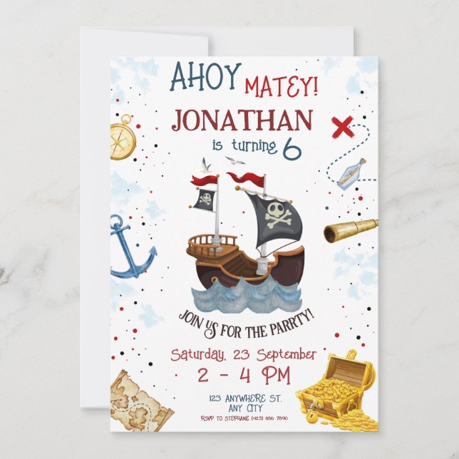 Pirate Birthday Invitation (Front)