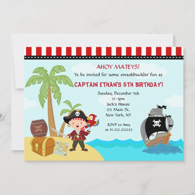 Pirate Birthday Invitations (Front)