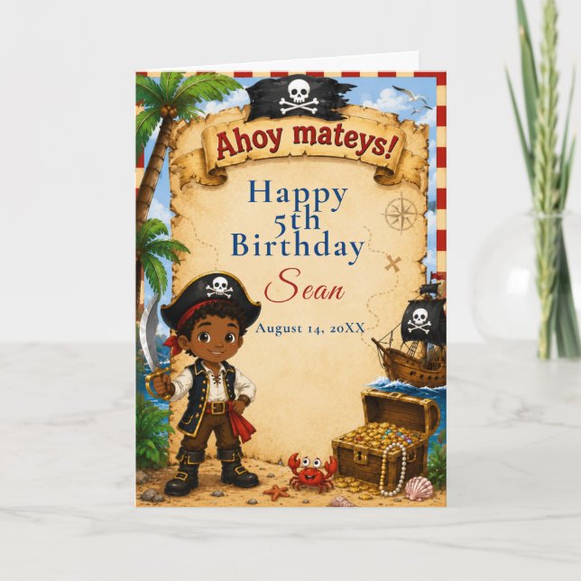 Pirate Birthday Party Card (Front)