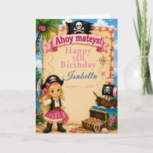 Pirate Birthday Party Card