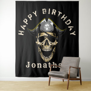 Pirate Birthday Party for Your Boy backdrop Tapestry