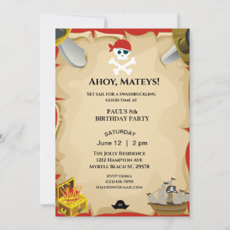 Pirate Birthday Party Invitation
