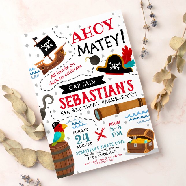 Pirate birthday party invitation (Creator Uploaded)