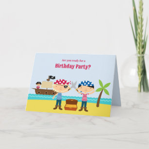 Pirate Birthday Party Invitation Card