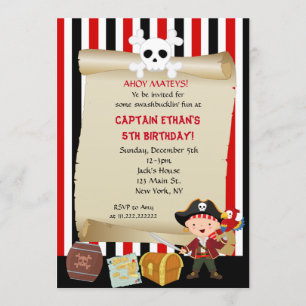Pirate Birthday Party Invitations