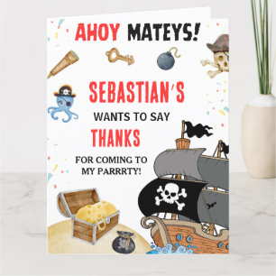 Pirate Birthday Party Thank You Card