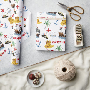 Pirate Birthday Party Wrapping Paper