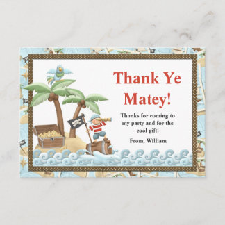 Pirate Birthday Thank You Card