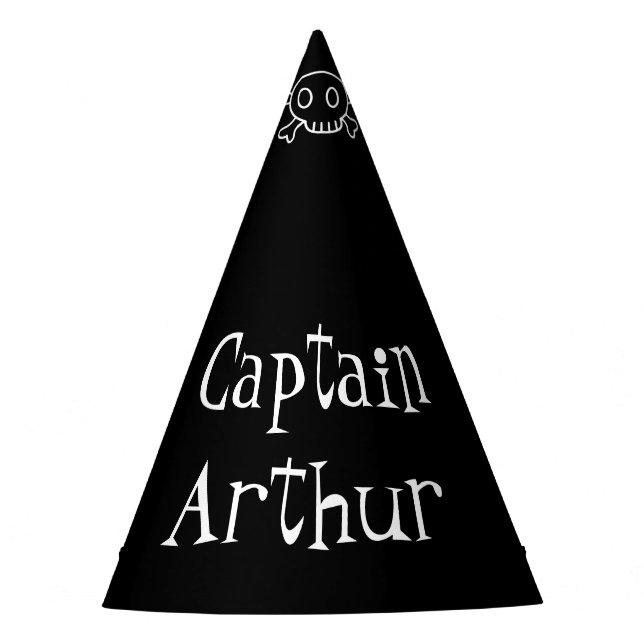Pirate birthday themed party treasure hunt party hat (Front)