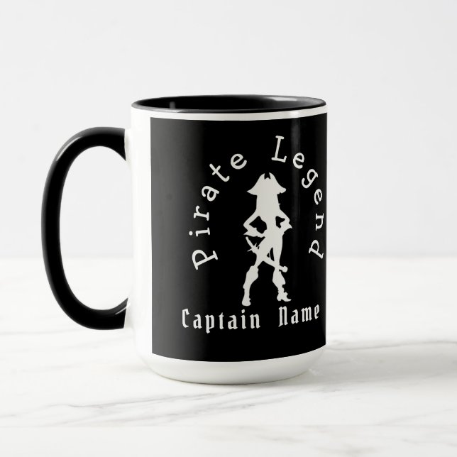 Pirate black mug (Left)