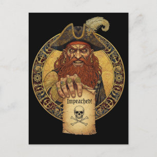 Pirate Black Spot - Impeached Postcard