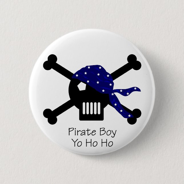 Pirate Boy 2 Inch Round Button (Front)