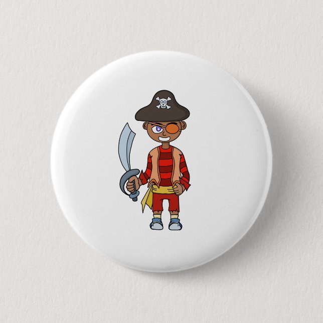 Pirate Boy 2 Inch Round Button (Front)