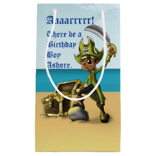 Pirate Boy Birthday Gift Bag - Small, Glossy