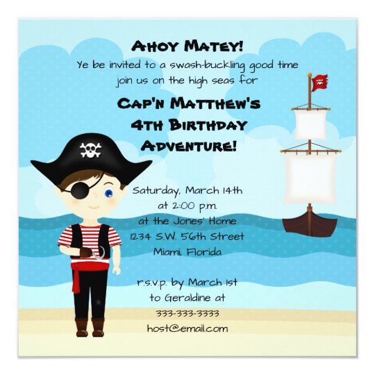 Pirate Boy Card