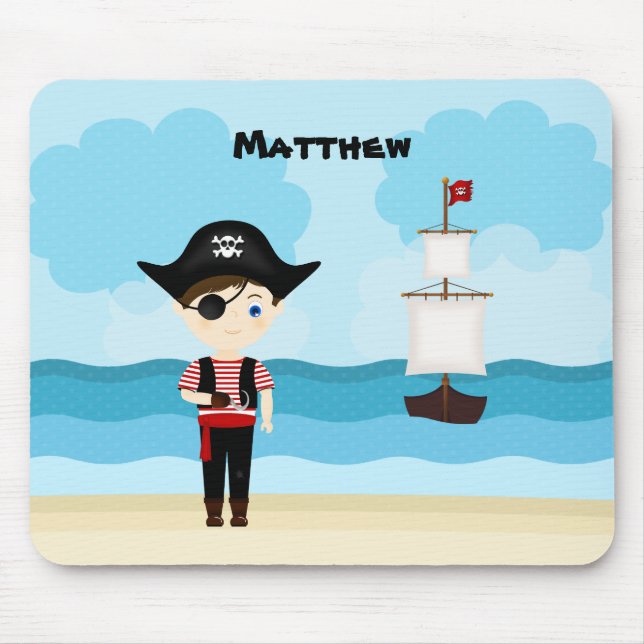 Pirate Boy Mouse Pad (Front)