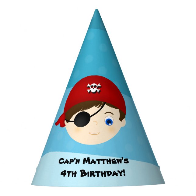 Pirate Boy Party Hat (Front)