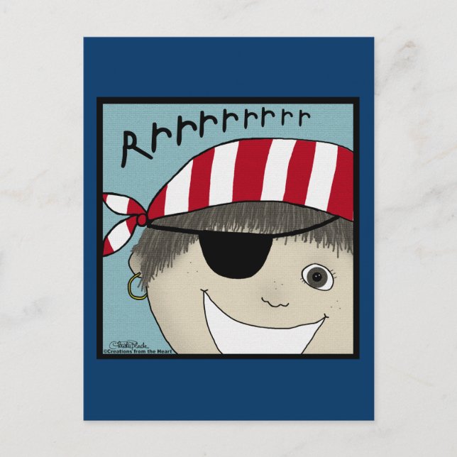 Pirate Boy Rrrrrr Postcard (Front)