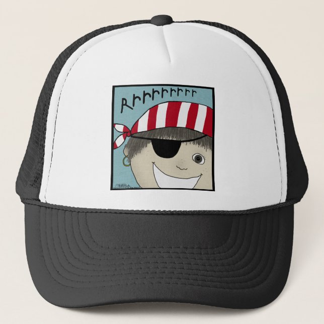 Pirate Boy Rrrrrr Trucker Hat (Front)