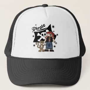 Pirate Boy with  Monkey Trucker Hat