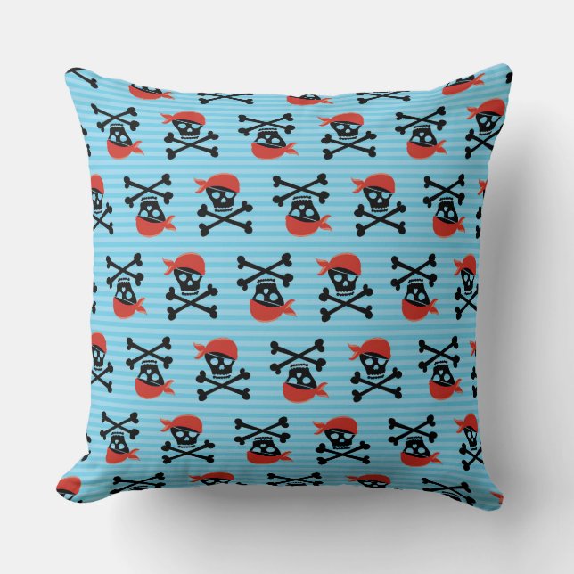 Pirate Boy's Throw Pillow (Front)