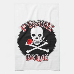 Pirate Bride Kitchen Towel