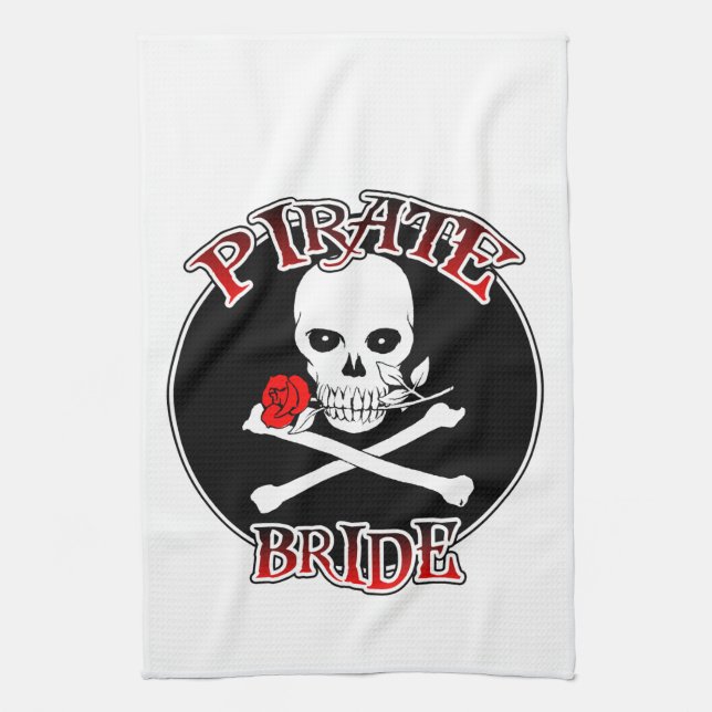 Pirate Bride Kitchen Towel (Vertical)
