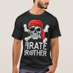 Pirate Brother T shirt Jolly Roger Flag Skull  Cro