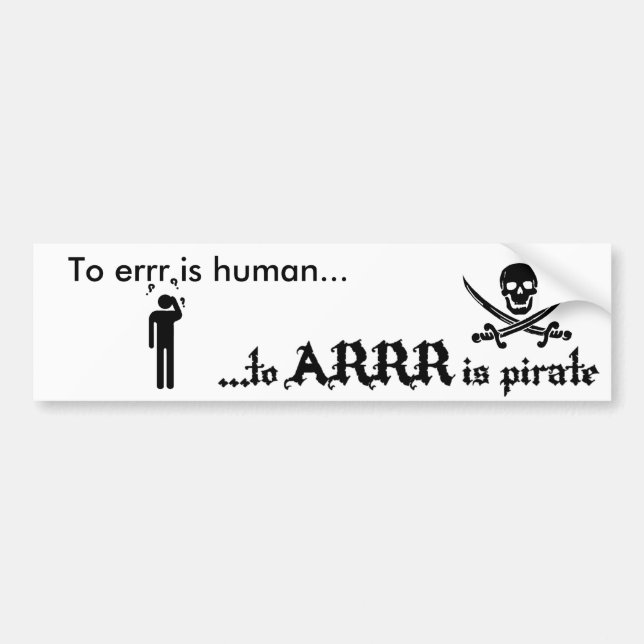 Pirate Bumper Sticker (Front)