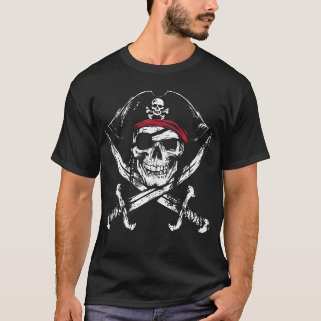 Pirate Calico Jack Sword Flag Jolly Roger Tank Top (Front)