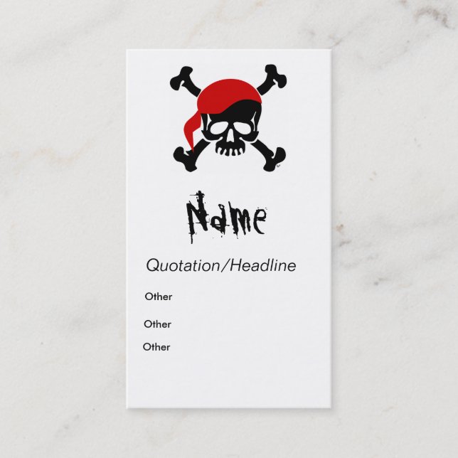 Pirate Calling Card (Front)