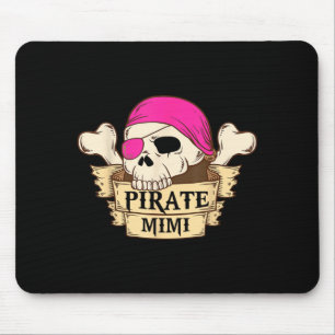 Pirate Captain Mimi Pirate Mimi Funny Halloween Mouse Pad