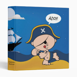 Pirate Captain with Ship Kids Binder