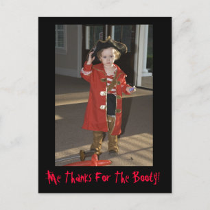 Pirate Carte de remerciements, Je Remercie Pour Le