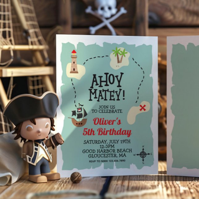 Pirate Carte du trésor Anniversaire Invitation (Créateur téléchargé)