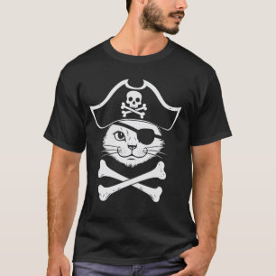 Pirate Cat Crossbones Cat Lover Cats Kitten Owner T-Shirt