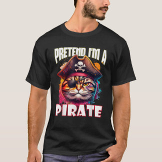 Pirate Cat Funny Graphic for Animal and Pirate Lov T-Shirt