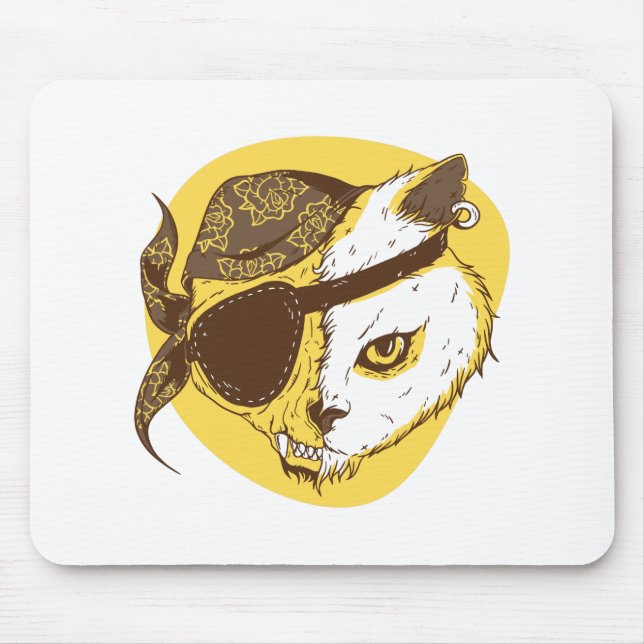 Pirate Cat Mouse Pad (Front)
