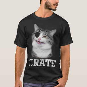 Pirate Cat  Pi Day Math Ship Captain Cat  Kitties T-Shirt