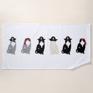 Pirate Cats Beach Towel